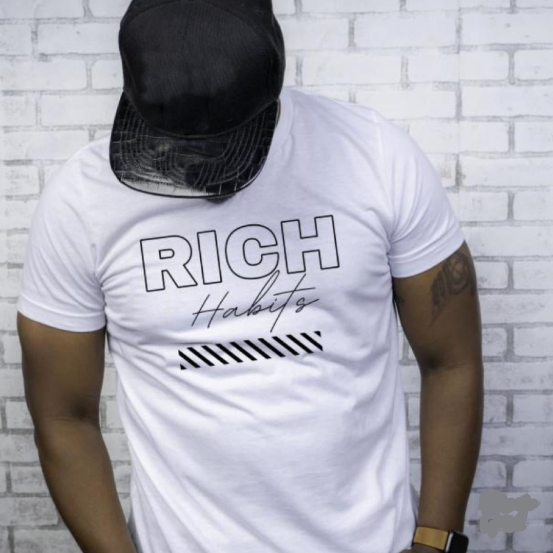 Rich Habits White T-Shirt